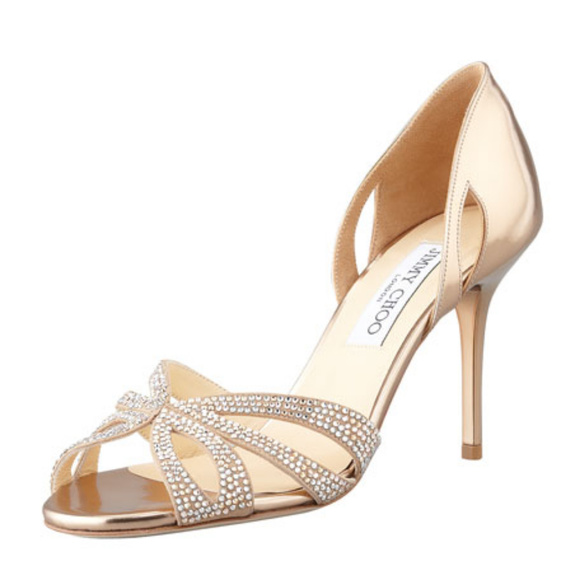 JIMMY CHOO Bauble d'Orsay Crystal-Embellished Shoe